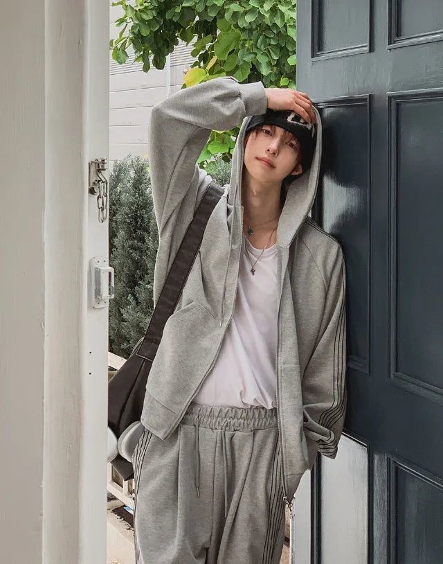 Kevin Track Hood Zip-Up
