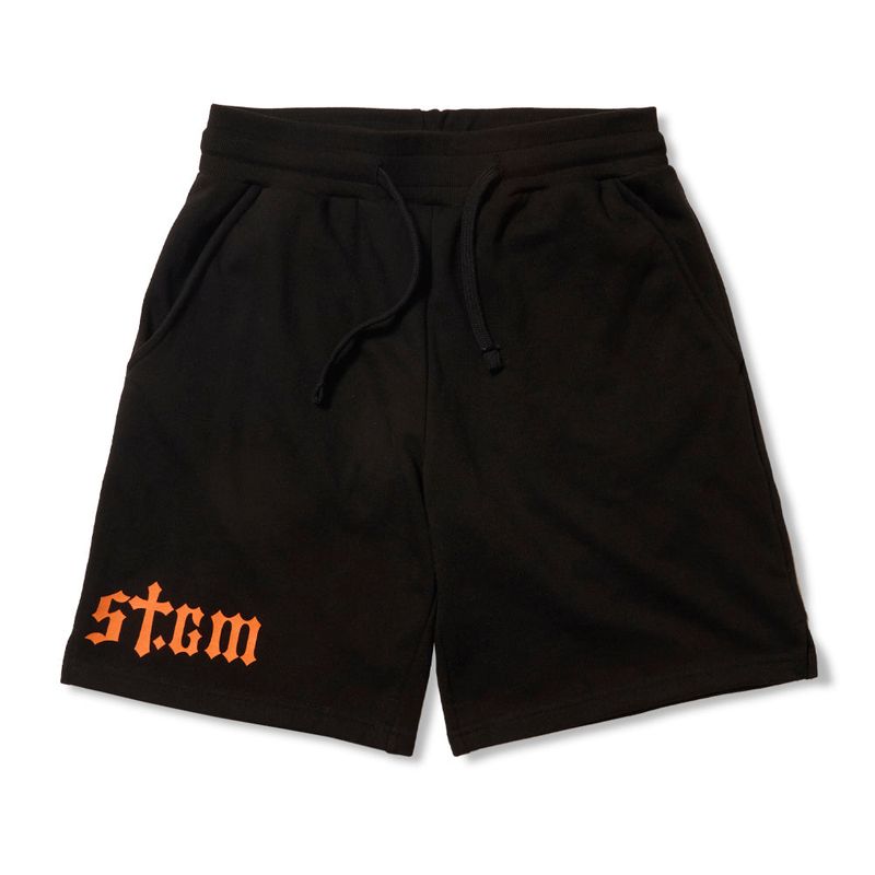 STGM Logo Short Pants Black / White Melange