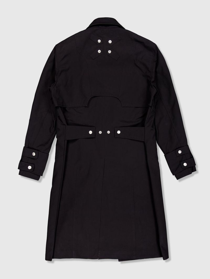 Ghost In The Shell Paneled Trench Coat (Black)