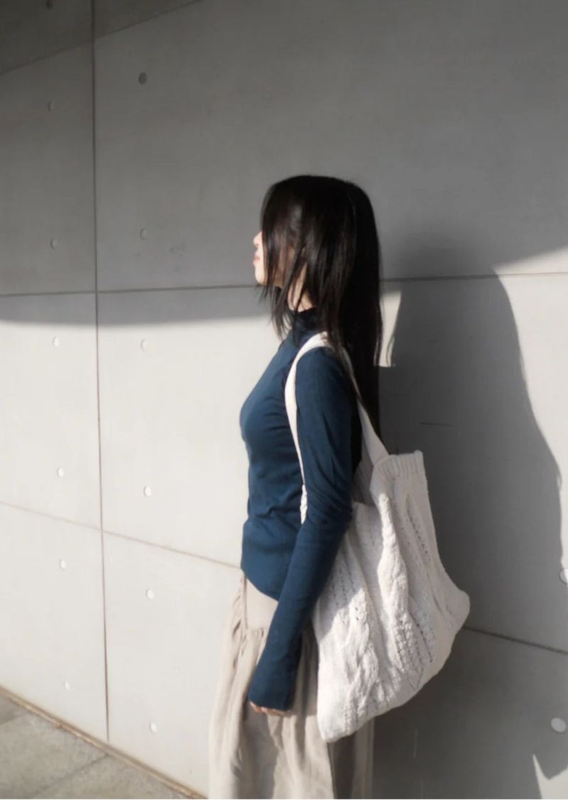 knit shoulder bag