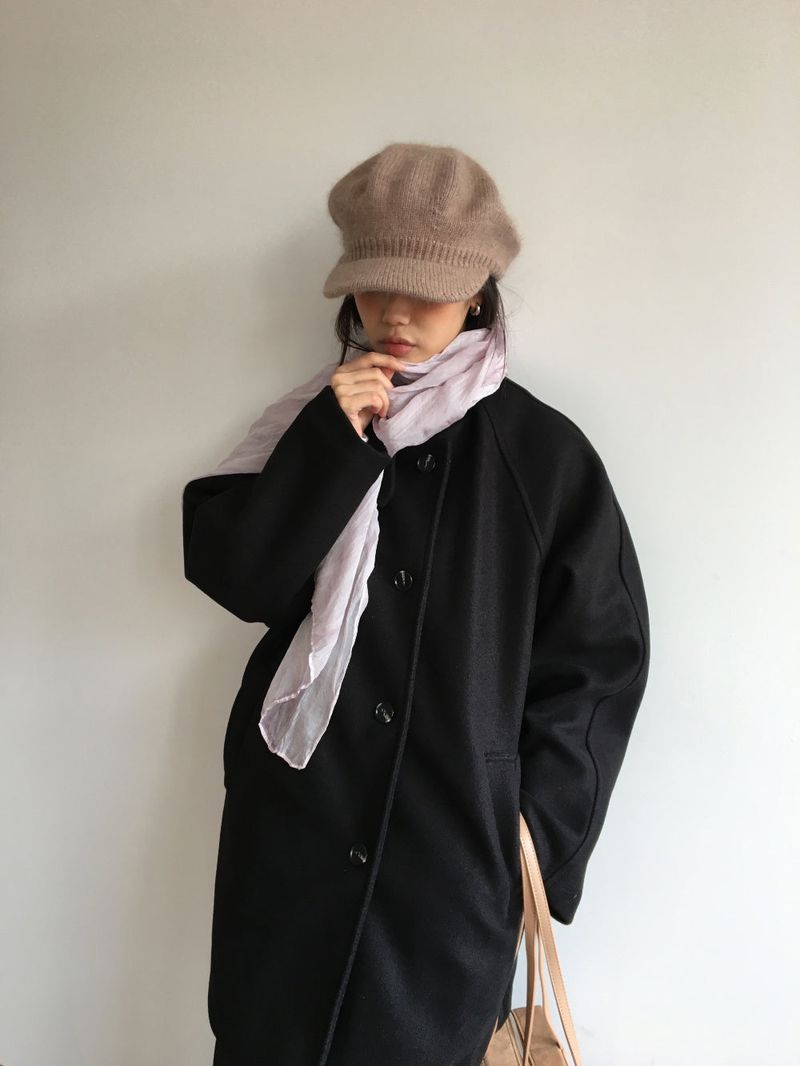 Classic High Neck Half Coat (2 Colors)