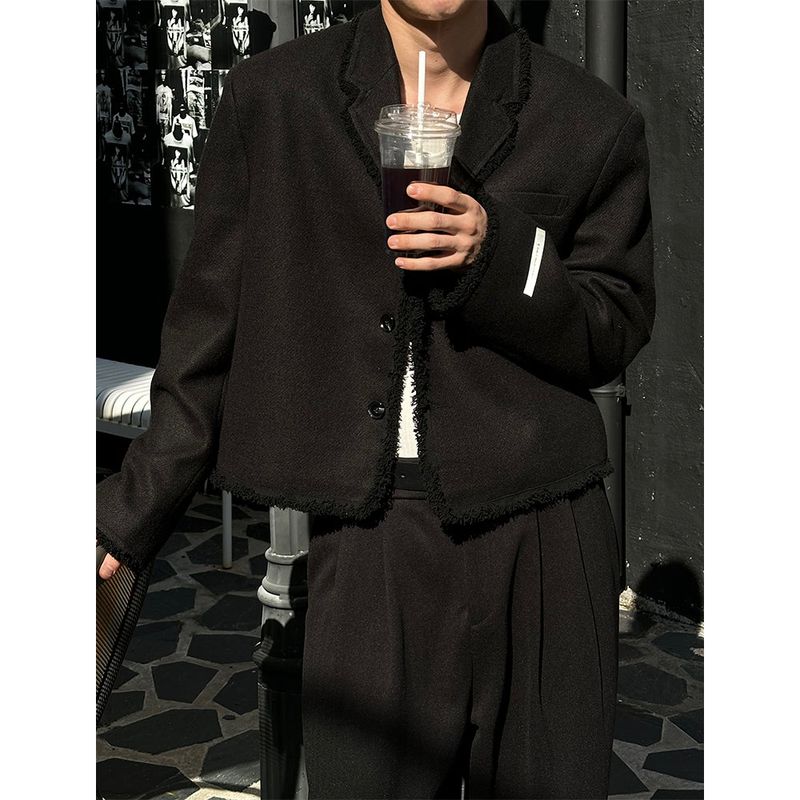 [F/W] Crop tessel jacket(2color)