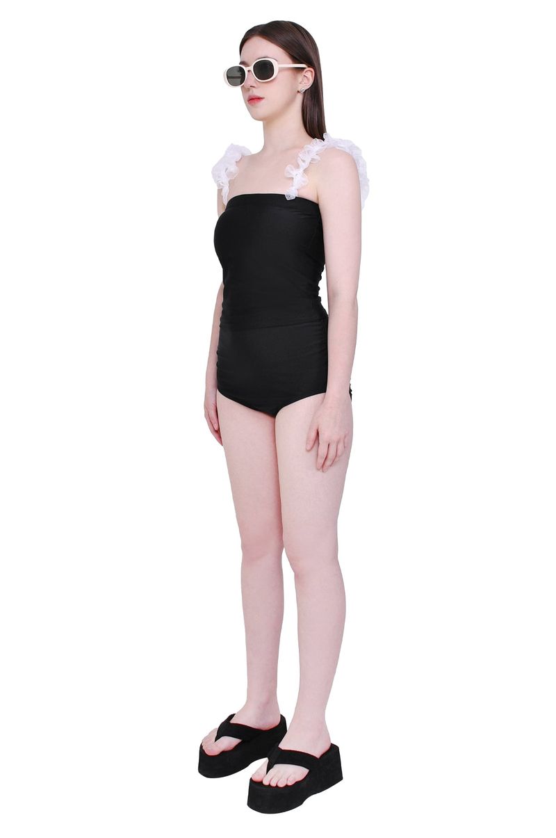 4-way multi tricot jersey span tube top (black)