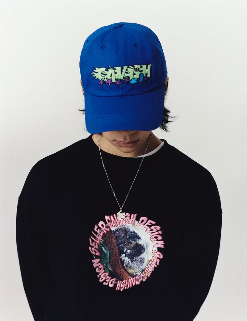 FLAME LOGO CAP BLUE(CV2CFUAB24A)