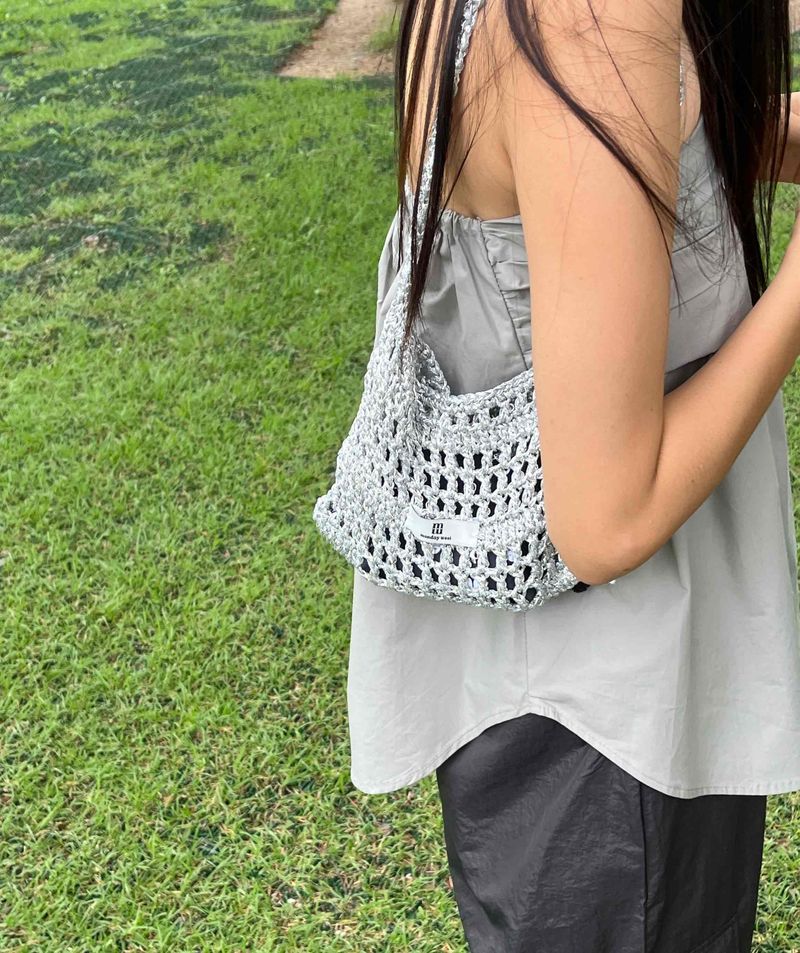 silver net bag