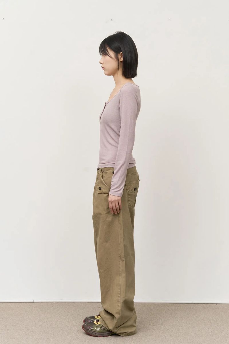 Mist Dyeing Button Pants
