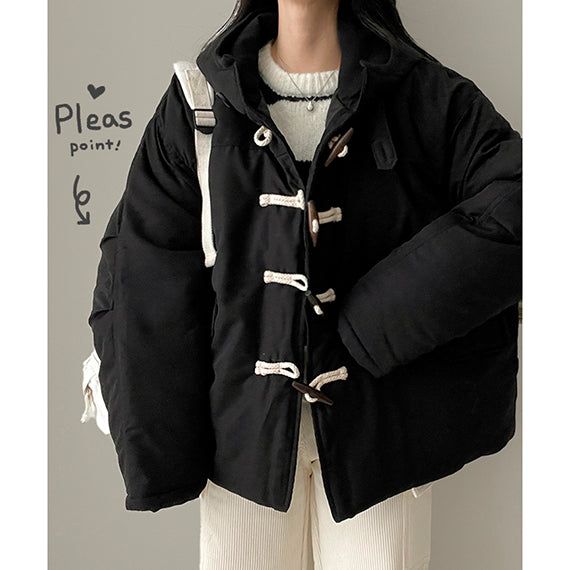 VT Over Tteokbokki Hooded Padded Bomber Jacket/SHORT