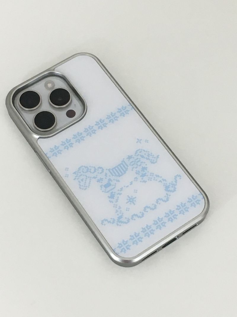 blue horse case (silver glass)