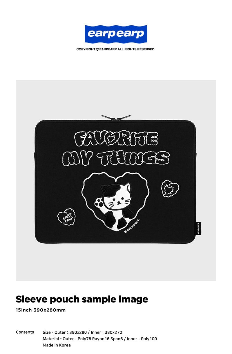 MILK JOIE-BLACK(15INCH NOTEBOOK POUCH)