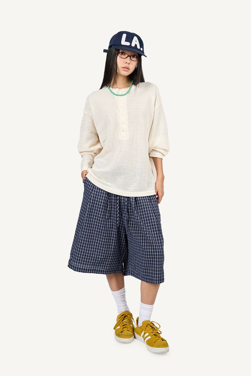 Henry Neck Punching Long Sleeve