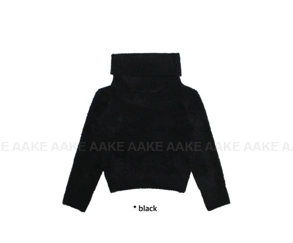 (WOOL) BOUCLE OFF-SHOULDER KNIT