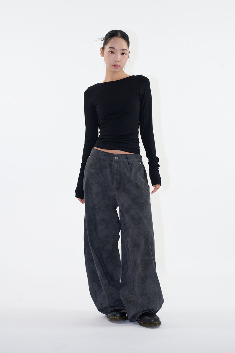 Mora paisley curved pants