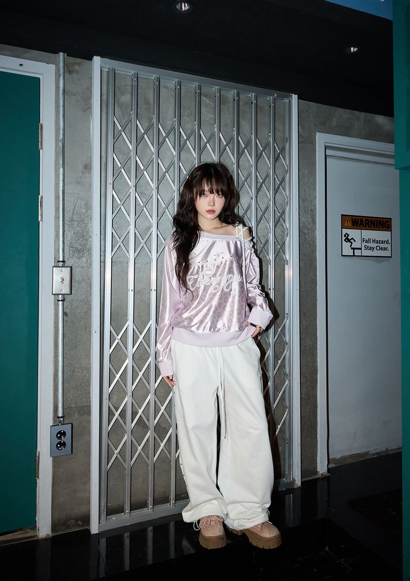 leopard lace uniform mtm - pink