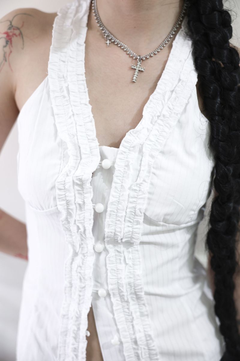Dot cross necklace
