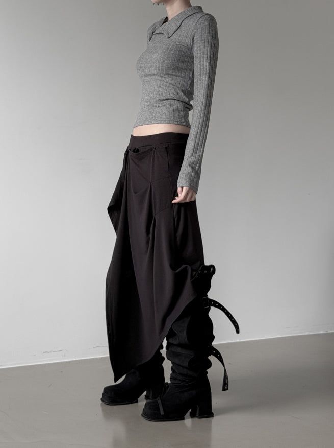 Pinched Drape Skirt