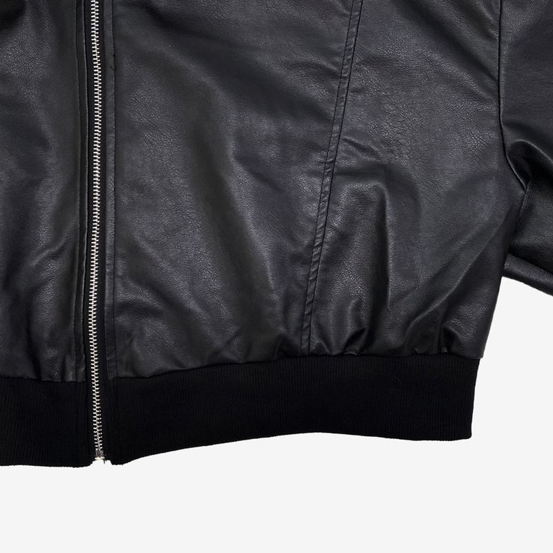 Viola cropped leather jacket