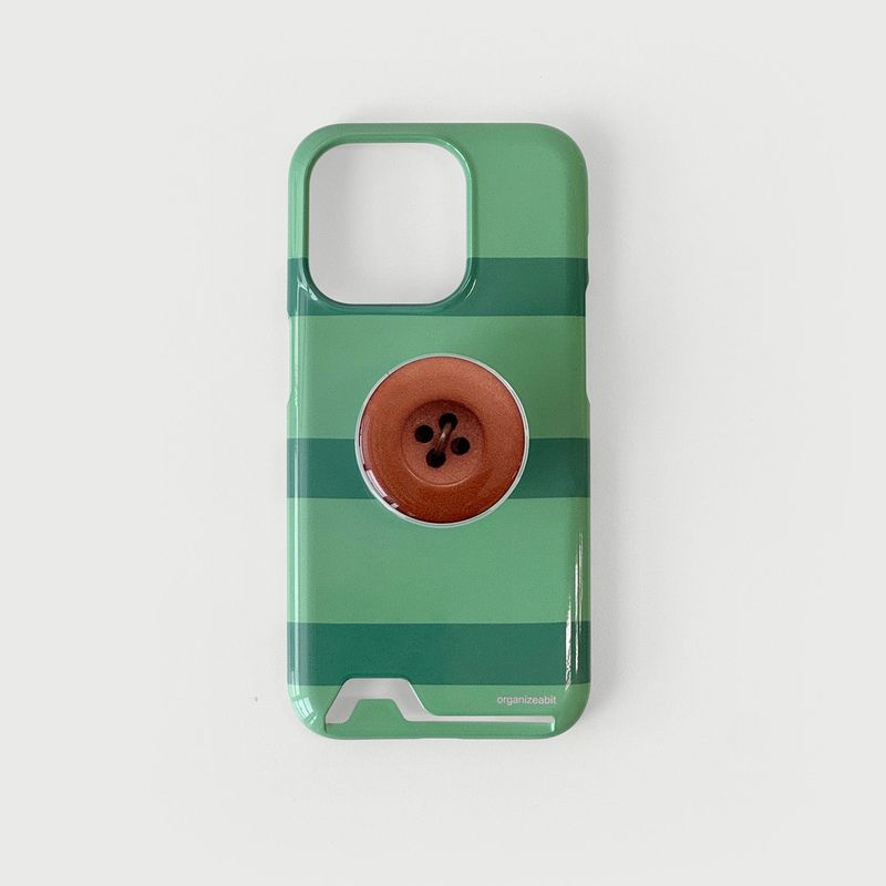 stripe phone case (green)