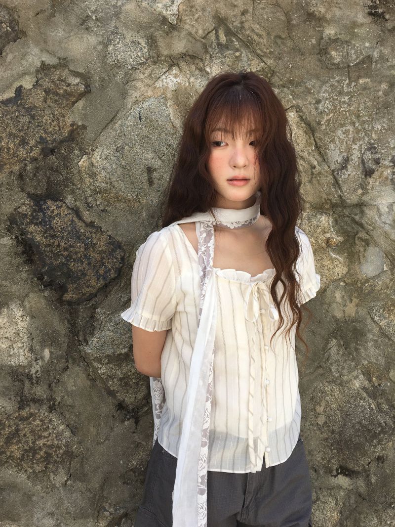 Rotik Bold Sheer Blouse (1color)