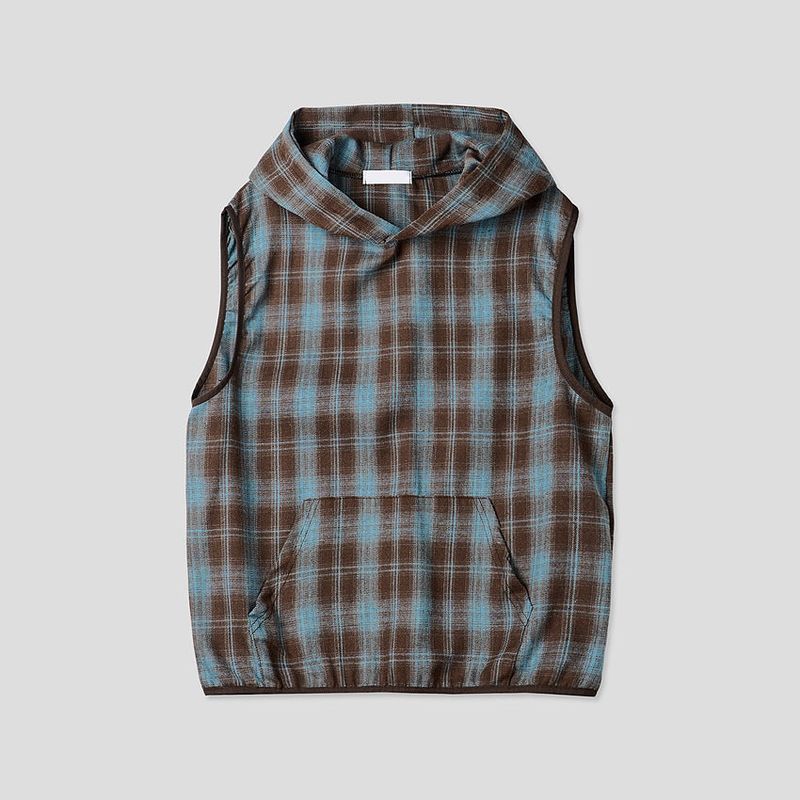 No.1263 D check hood VEST