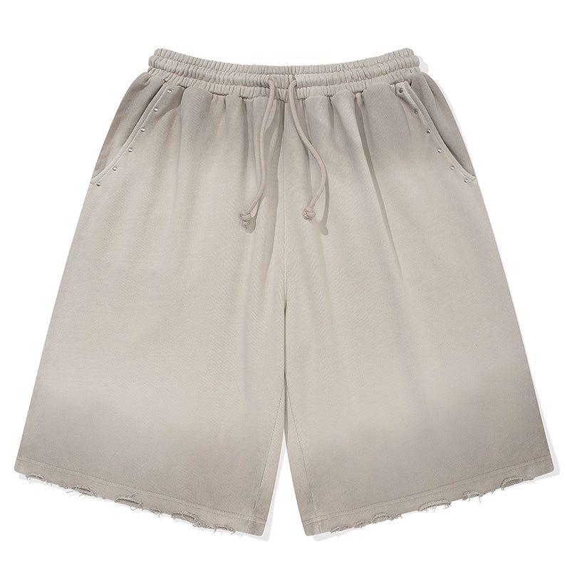 VINTAGE WASHING STUD POINT HALF PANTS [OAT MEAL]