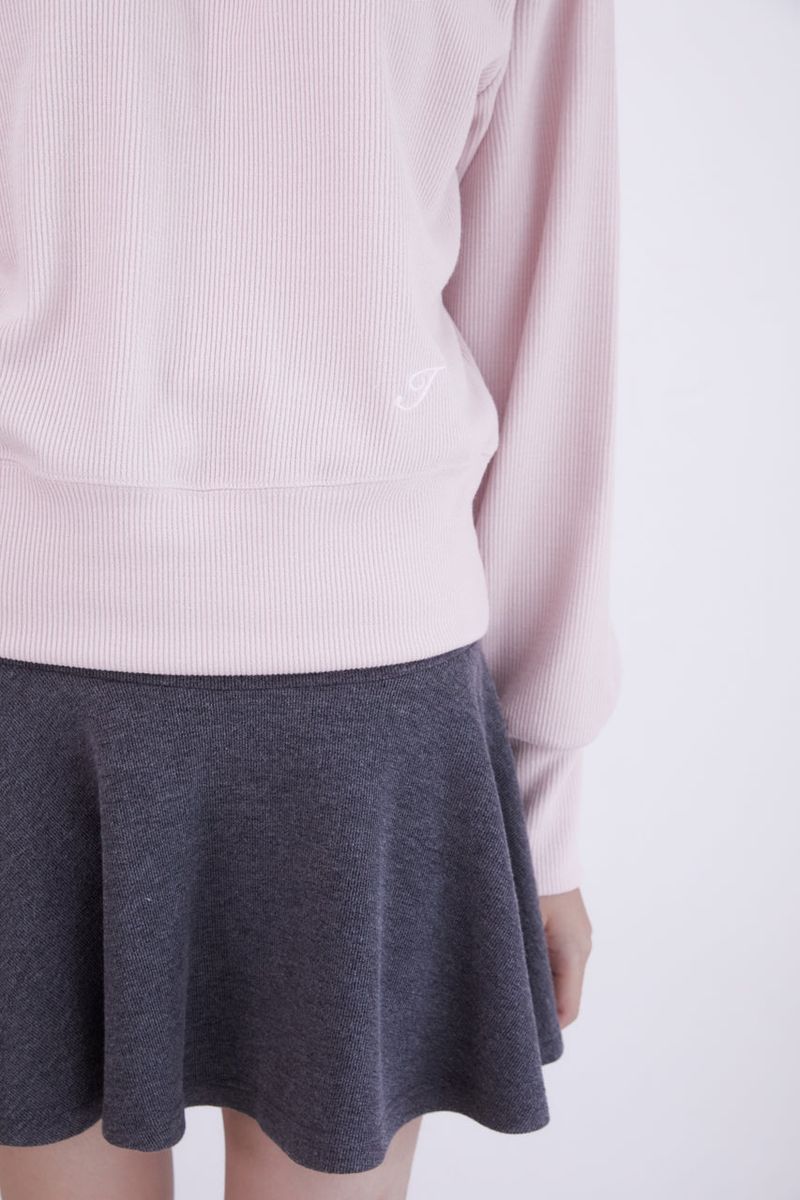 Knit mini flare skirt (CHARCOAL)