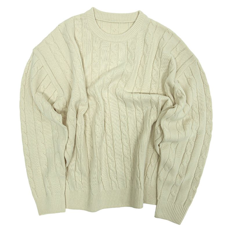 Usual Round Cable Knit - 5COLOR