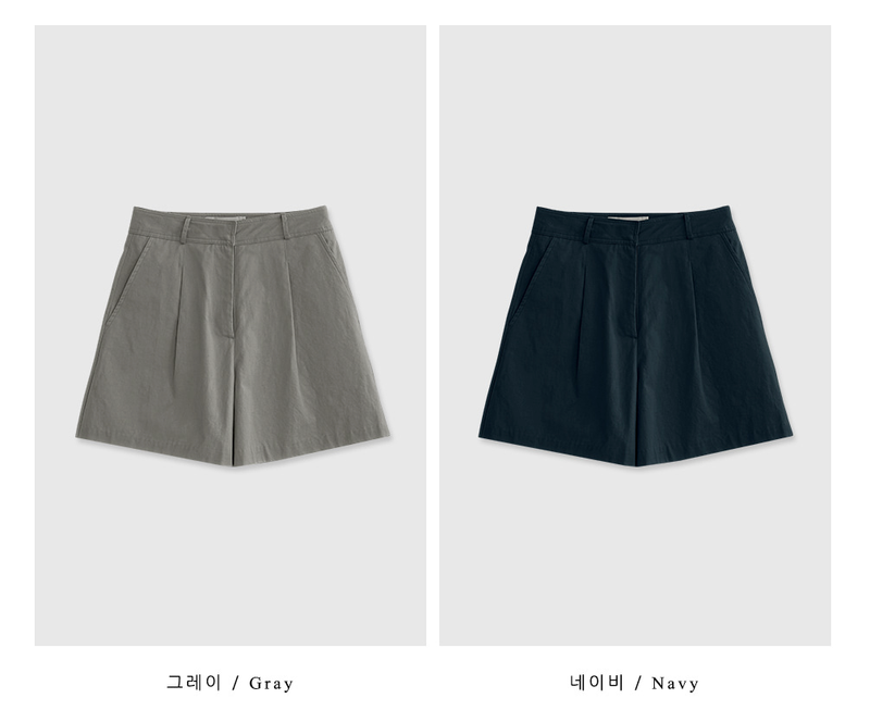 Rear Summer Pintuck Shorts / 3 colors
