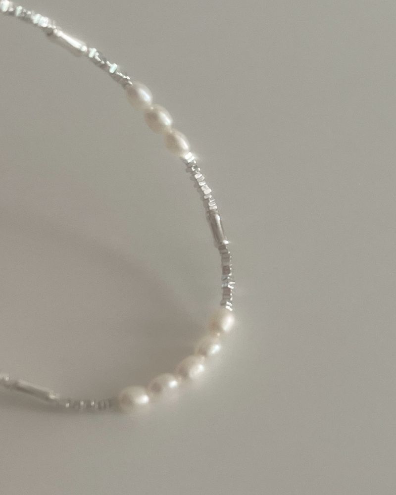 Sparkle pearl bracelet (silver)