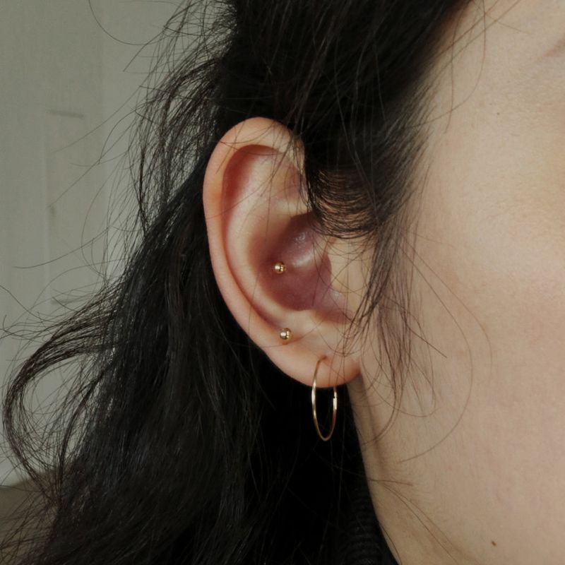 [single piercing] 14K GOLD BALL PIERCING (3mm)
