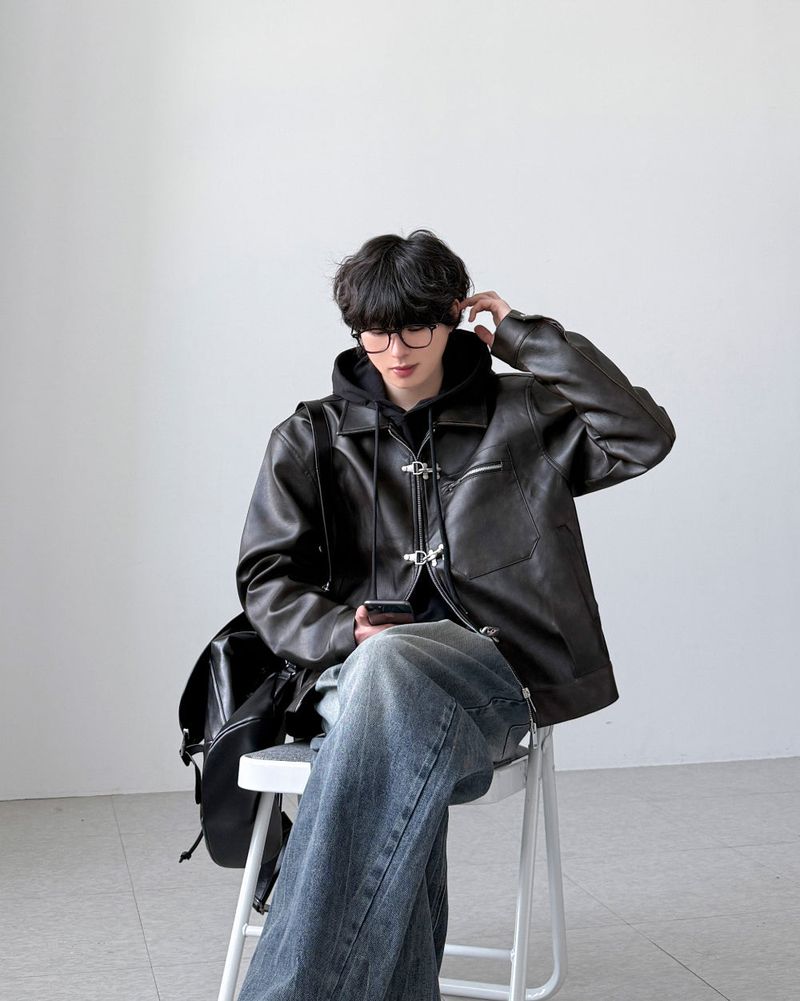 Barrier Hook Leather Jacket