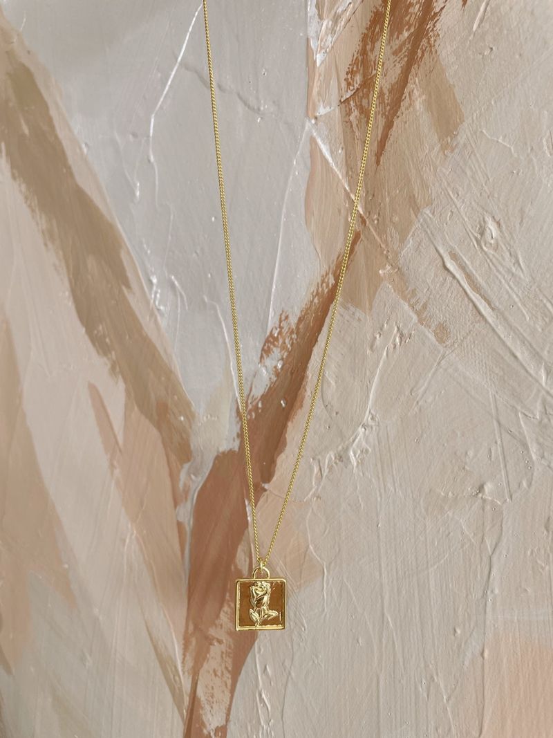 Kiko Square Rose Necklace