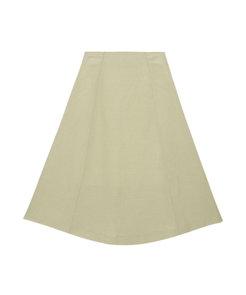 linen flare skirt