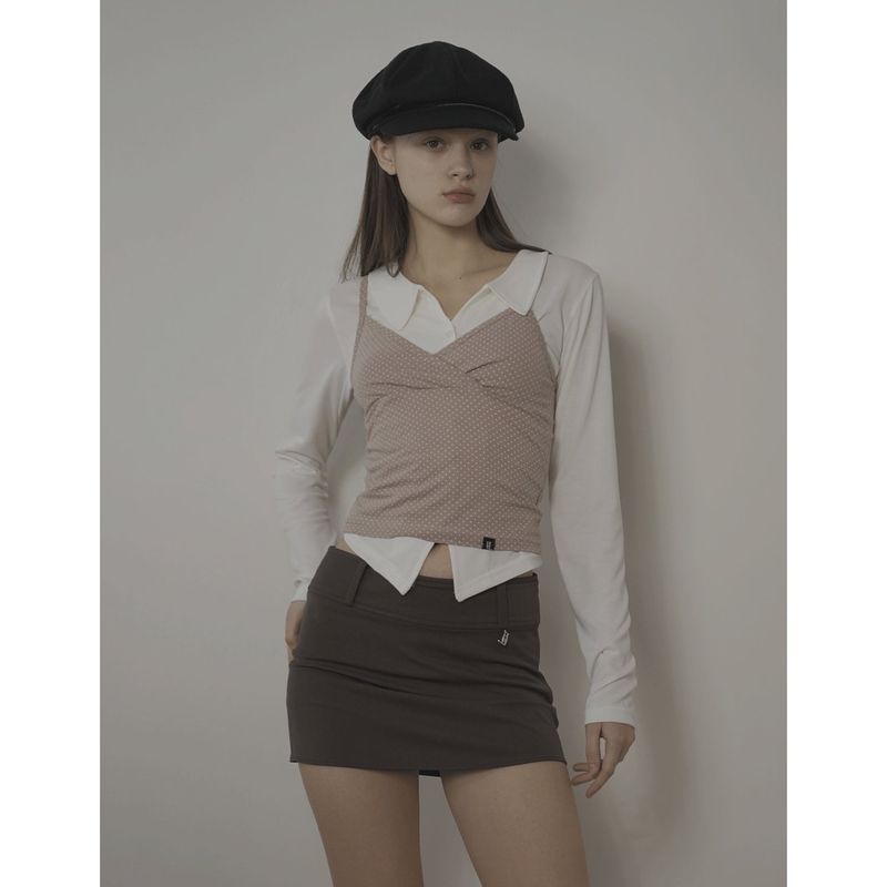 DOT CAMISOLE-BEIGE