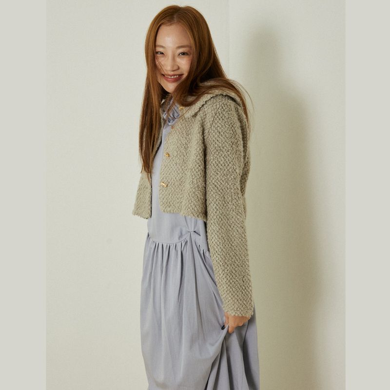 Azure short cardigan (brown)