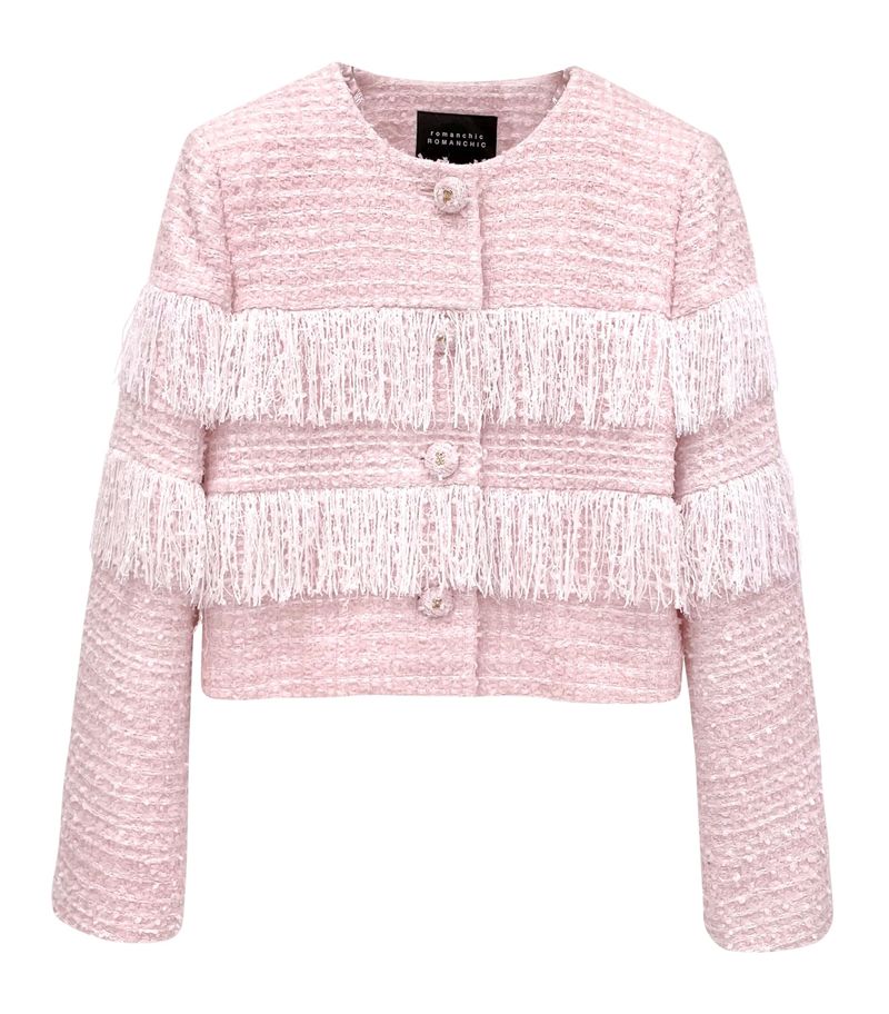 Fringe tweed jacket