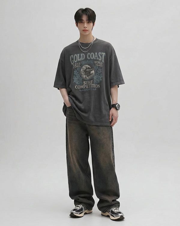 (UNISEX) Coast Pigment Box-fit T-shirt 26SS-007