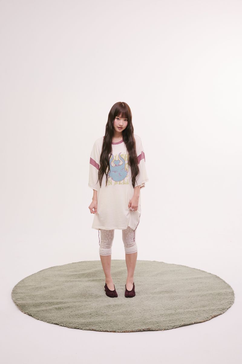 star mesh leggings cream