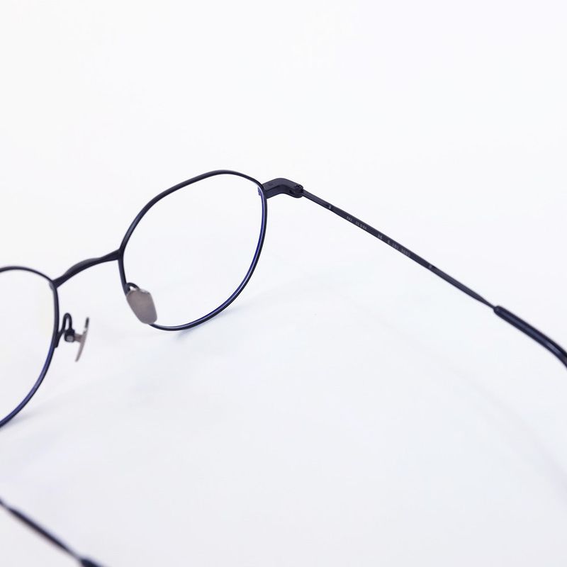 Knouun Round titanium glasses CODE. 101. D Black