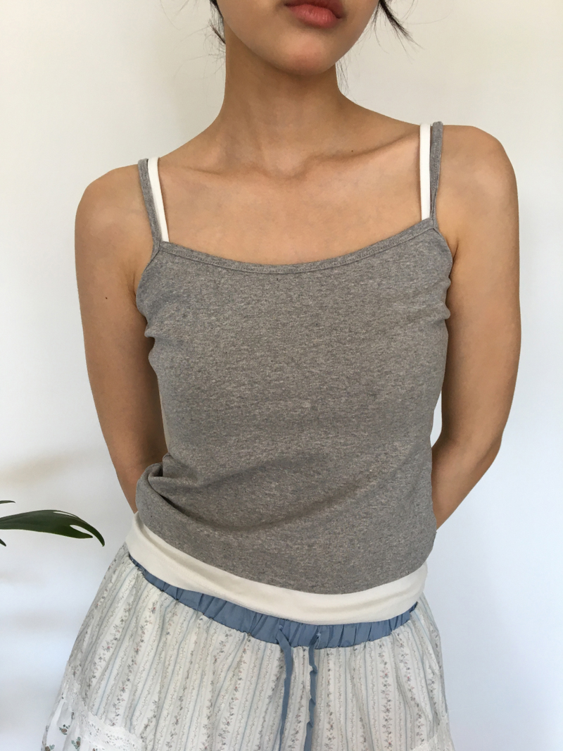 Double layered sleeveless top(3color) 