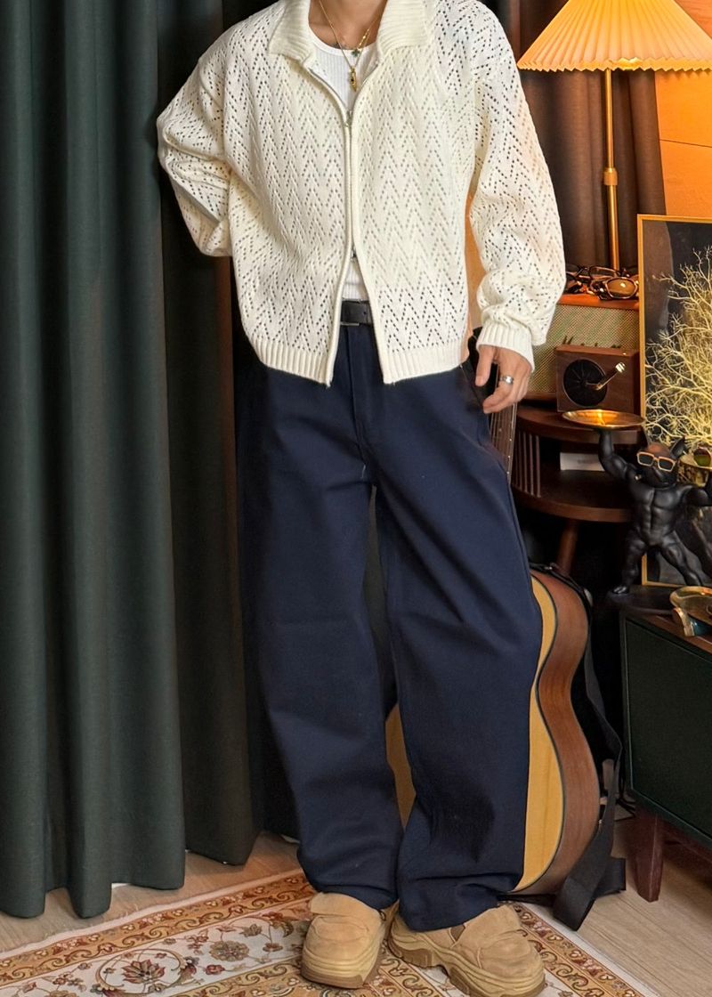 Detail Wide Cotton Pants 3COLOR
