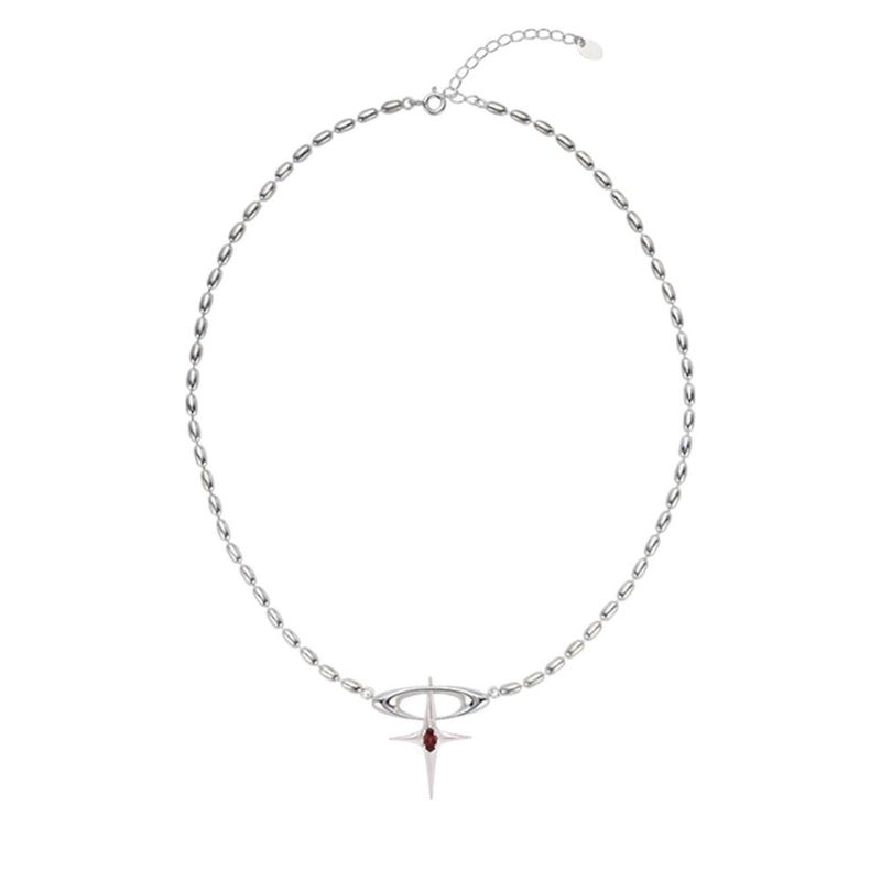 【MADE】Logo Jewel Choker (Garnet)