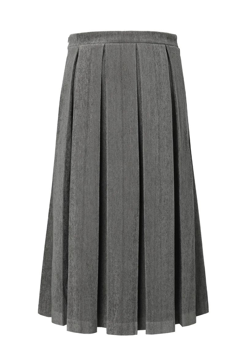Classic pleats skirt - gray