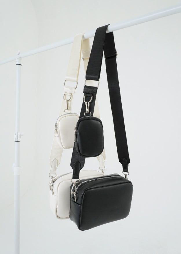 Minimal cross bag (with mini pouch)
