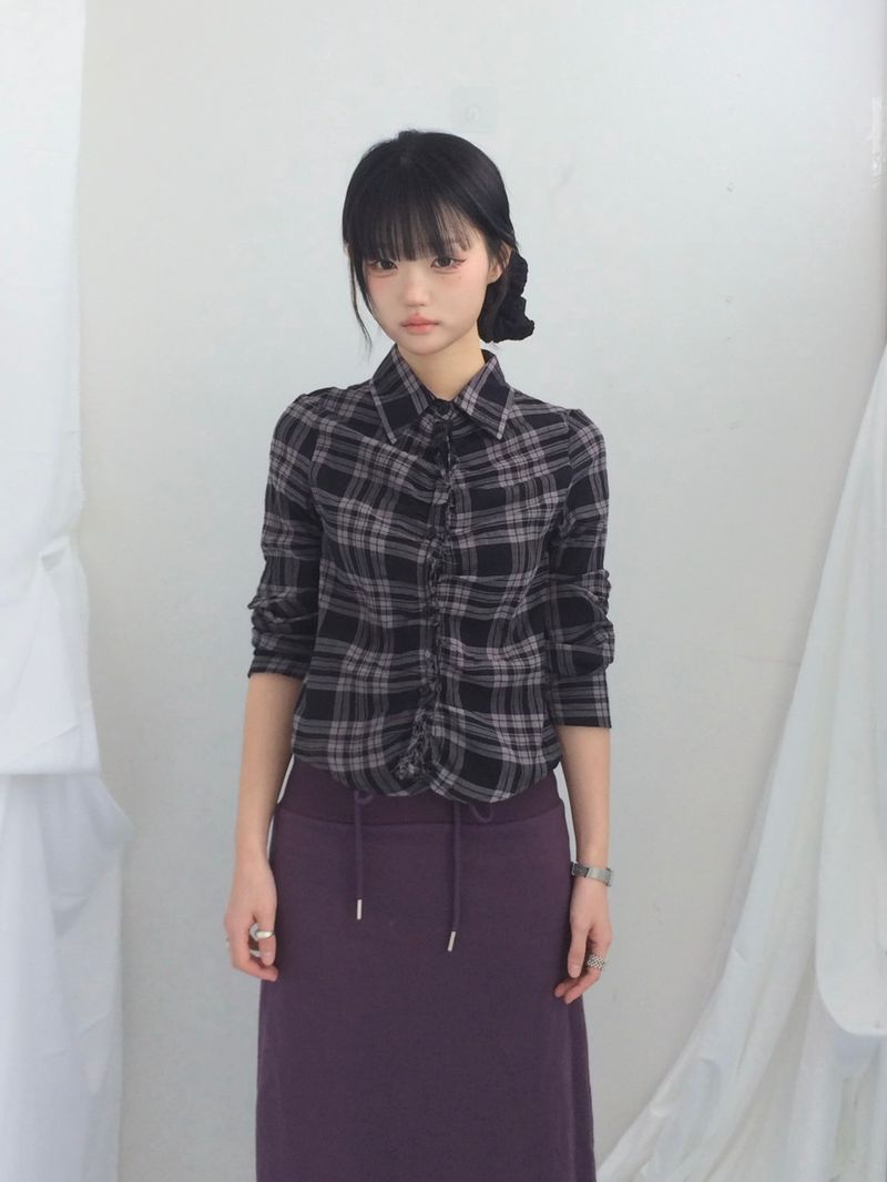 Slim Base String Long Skirt