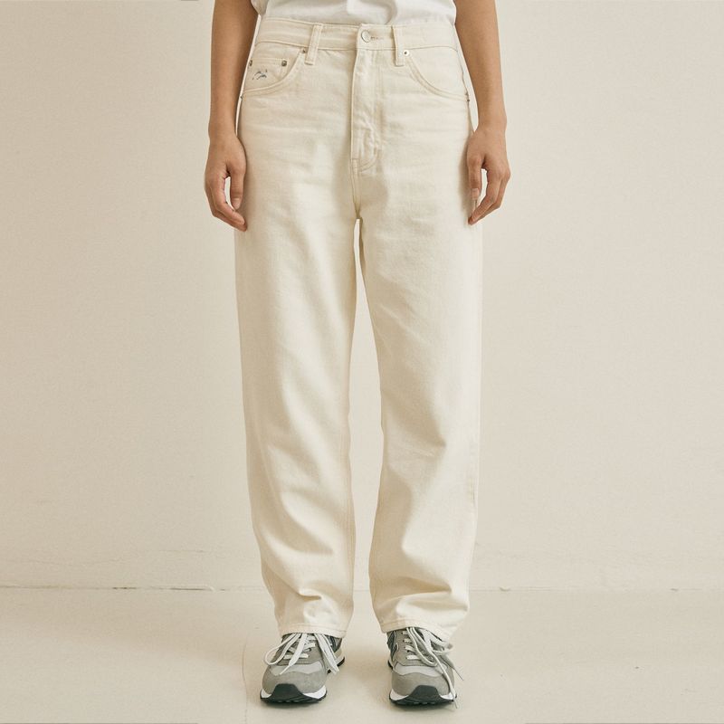 Straight denim pants