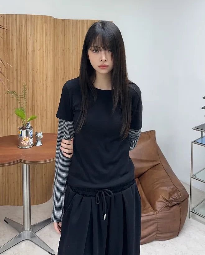 SATIIIZ（サティーズ）の「Tove layered long sleeves（Tops）」