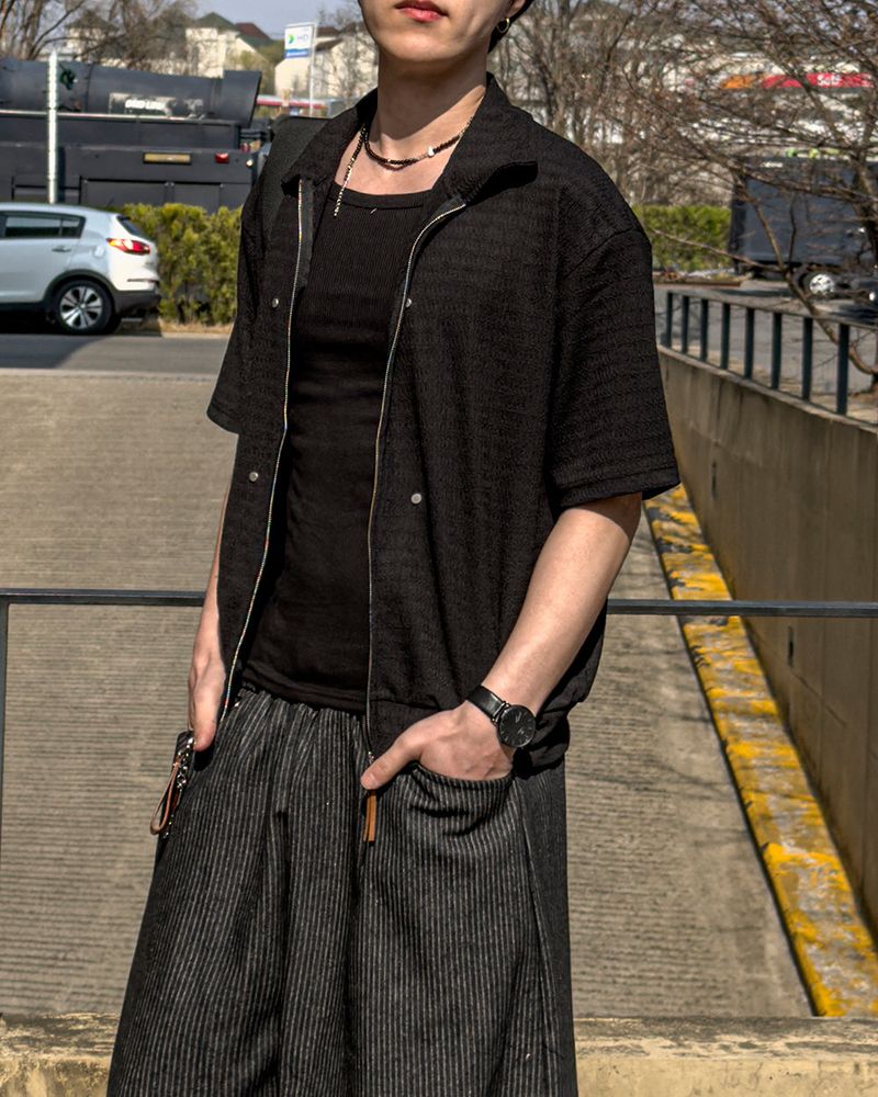 Rivet Knit Zip-Up Cardigan