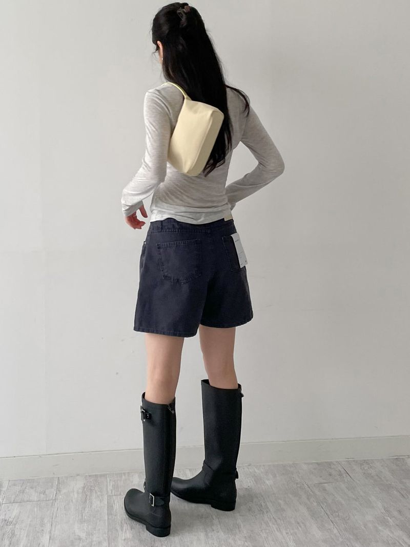 Oxford Cotton Half-length Shorts