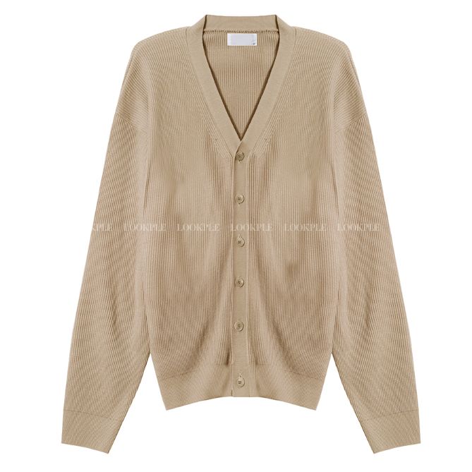 Gobay loose fit ribbed knit cardigan