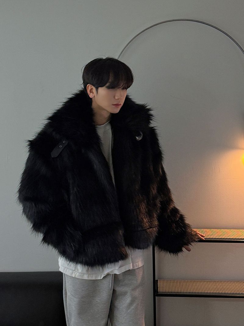 [Premium] ASCLO Western Buckle Fur Jacket